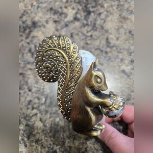 Bronze Squirrel Holding Acorn Wallflowers Fragrance Plug